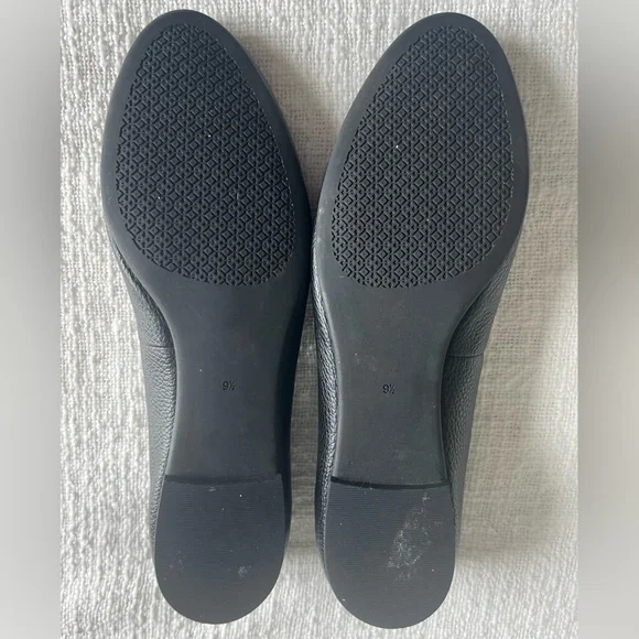 Tory Burch - Claire Ballet Flats in Black Tumbled Leather - 9.5 - Picture 3 of 6